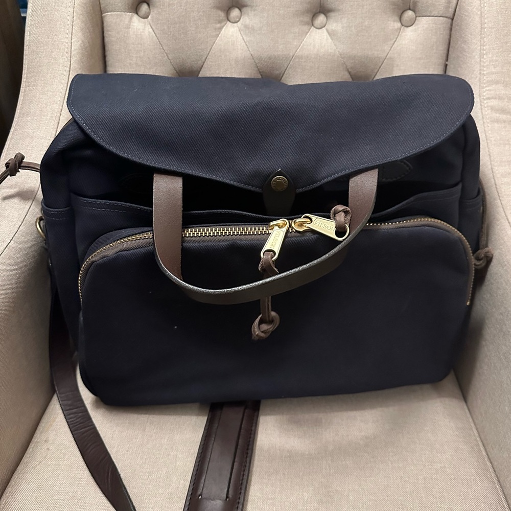 Filson Rigged Twill Computer Bag Navy
